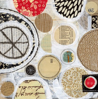 Eclectic Circle Collage by Susan Black