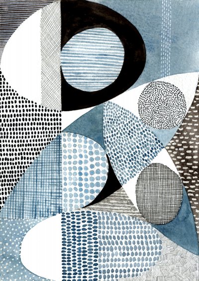 Geometric Patterns With Varying Shades by Susan Black