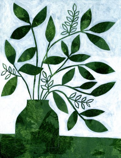 Modern Green Foliage by Susan Black