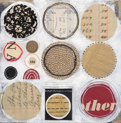 Textured Abstract Circles by Susan Black