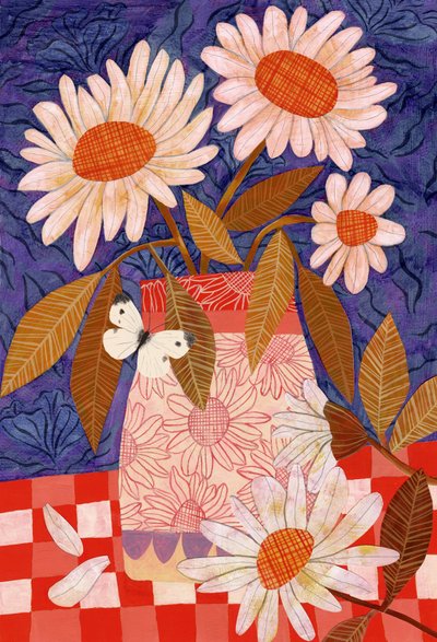 Whimsical Daisy Still Life by Susan Black