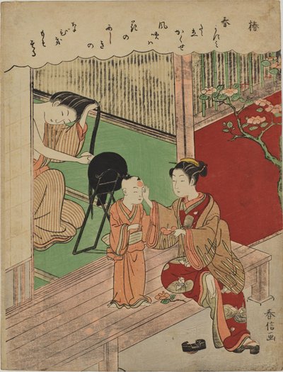 Camellias by Suzuki Harunobu