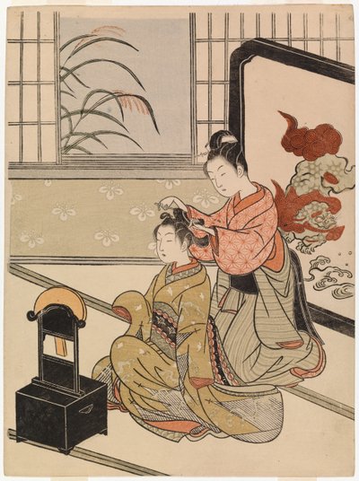 Dressing Table with Autumn Moon by Suzuki Harunobu