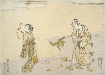 Raking Reeds: Eastern Beauties on the Beach by Suzuki Harunobu