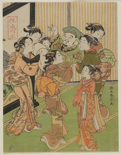 Seven Women Tossing Daikoku in the Air at New Year by Suzuki Harunobu