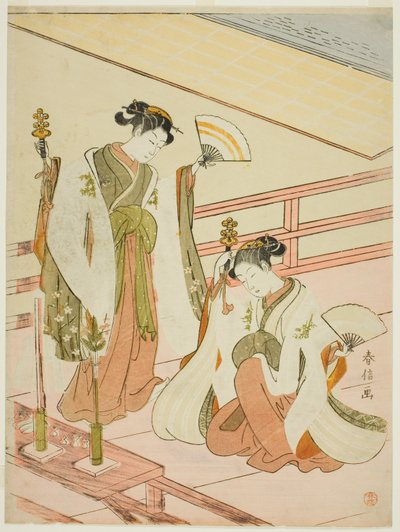 The Dance of the Shrine Maidens Ohatsu and Onami by Suzuki Harunobu
