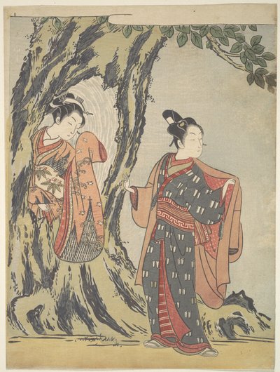 Two Young People by Suzuki Harunobu