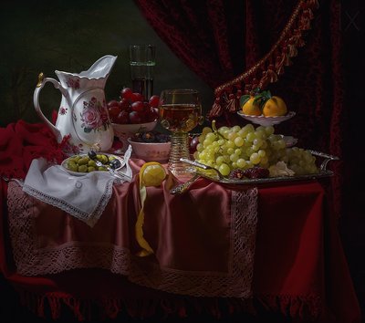Opulent Still Life Feast by Svetlana L