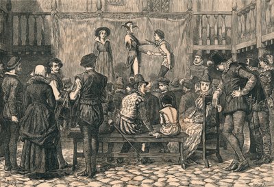 A Play in a London Inn Yard, In the Time of Queen Elizabeth by Swain