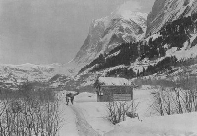 Winter Landscape in Grindelwald and the Wetterhorn by Swiss Photographer