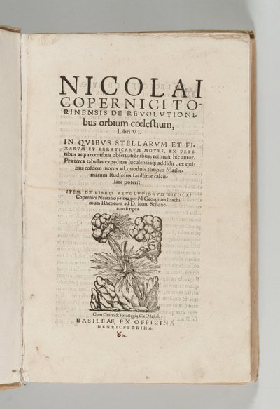 De revolutionibus orbium coelestium by Nicolaus Copernicus with De libris revolutionum Nicolai Copernici Narratio prima by Georg Johann Rheticus, Basel: Heinrich Petri by Swiss School