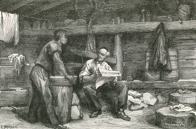 Scene in a Cheese-Making Hut by Swiss School