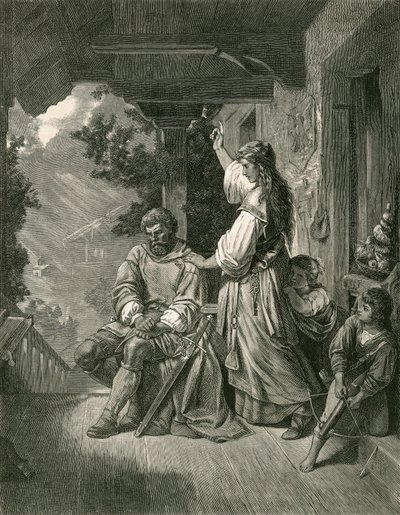 Stouffacher Admonished by his wife to Resist the Tyranny of the Austrian Bailiff by Swiss School