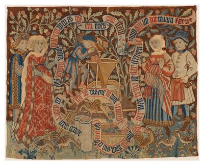 Tapestry Panel Depicting the Dishonest Miller, from Basel by Swiss School