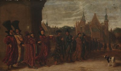 The Legation from the Tsar of Muscovy on its Way to a Meeting of the States-General in The Hague by Sybrand van Beest
