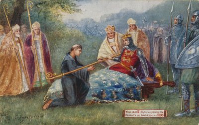 William II Conferring the Primacy on Anselm, 1093 by Sydney Herbert
