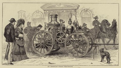 An American Steam Fire-Engine by Sydney Prior Hall