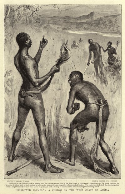 Borrowed Plumes, a Custom on the West Coast of Africa by Sydney Prior Hall