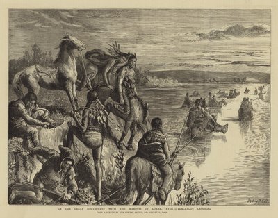 In the Great North-West with the Marquis of Lorne, XVIII, Blackfoot Crossing by Sydney Prior Hall
