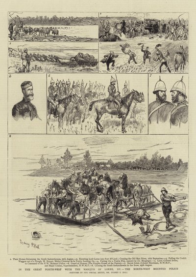 In the Great North-West with the Marquis of Lorne, XV, the North-West Mounted Police by Sydney Prior Hall