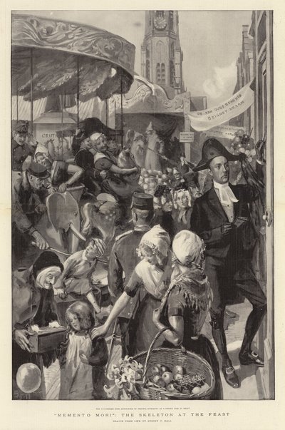 Memento Mori, the Skeleton at the Feast by Sydney Prior Hall