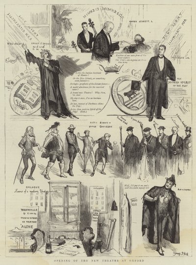 Opening of the New Theatre at Oxford by Sydney Prior Hall