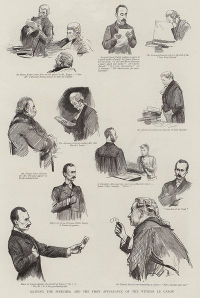 Reading the Speeches, and the First Appearance of the Witness Le Caron by Sydney Prior Hall