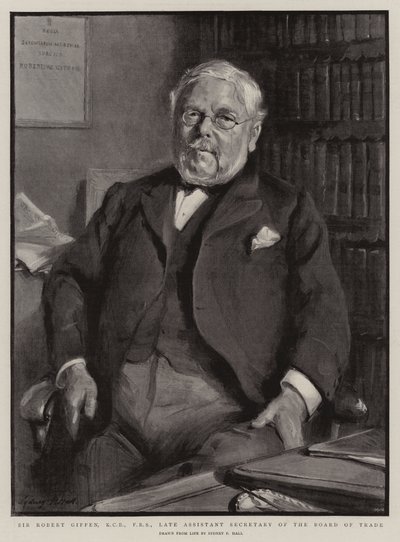 Sir Robert Giffen, KCB, FRS, Late Assistant Secretary of the Board of Trade by Sydney Prior Hall