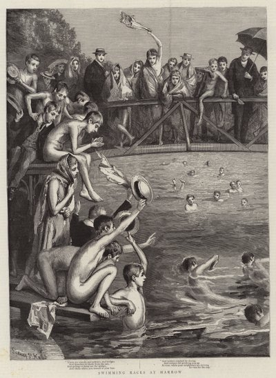 Swimming Races at Harrow by Sydney Prior Hall