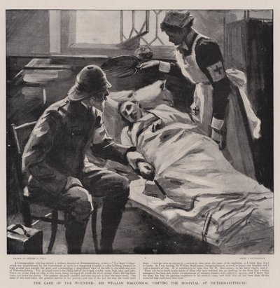The Care of the Wounded, Sir William MacCormac Visiting the Hospital at Pietermaritzburg by Sydney Prior Hall