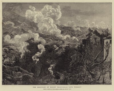 The Eruption of Mount Vesuvius, a Lava Torrent by Sydney Prior Hall