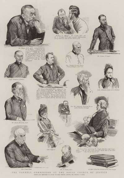 The Parnell Commission at the Royal Courts of Justice by Sydney Prior Hall