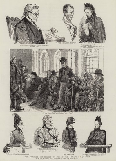 The Parnell Commission at the Royal Courts of Justice by Sydney Prior Hall