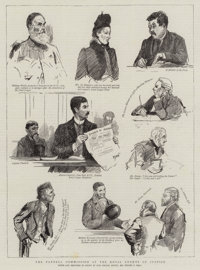The Parnell Commission at the Royal Courts of Justice by Sydney Prior Hall
