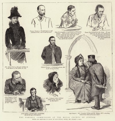 The Parnell Commission at the Royal Courts of Justice by Sydney Prior Hall