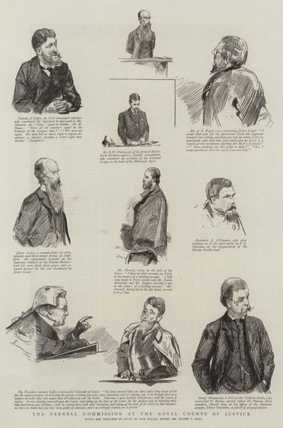 The Parnell Commission at the Royal Courts of Justice by Sydney Prior Hall