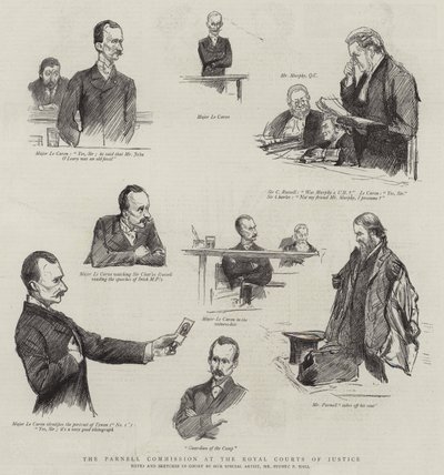 The Parnell Commission at the Royal Courts of Justice by Sydney Prior Hall