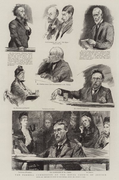 The Parnell Commission at the Royal Courts of Justice by Sydney Prior Hall