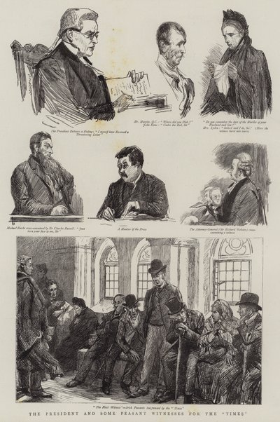 The President and some Peasant Witnesses for The Times by Sydney Prior Hall