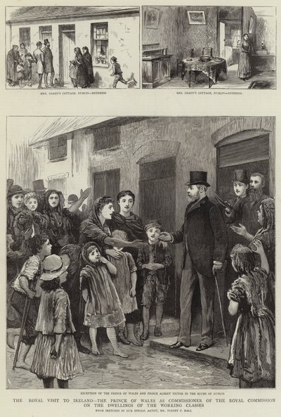 The Royal Visit to Ireland, the Prince of Wales as Commissioner of the Royal Commission on the Dwellings of the Working Classes by Sydney Prior Hall