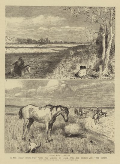To the Great North-West with the Marquis of Lorne, XVII, the Prairie and The Rockies by Sydney Prior Hall
