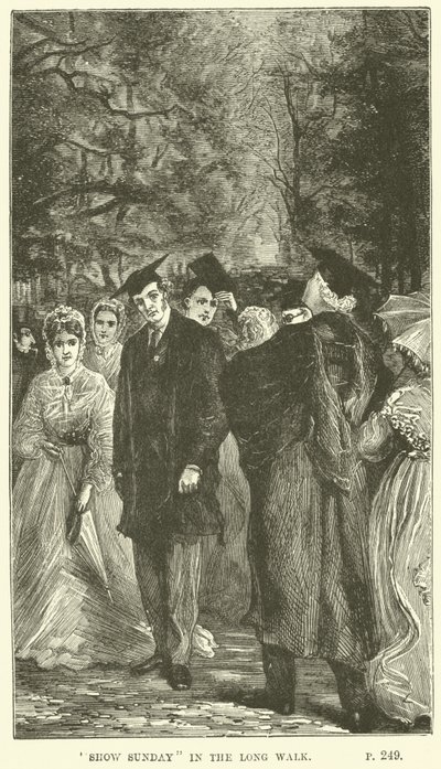 Illustration for Tom Brown at Oxford by Thomas Hughes by Sydney Prior after Hall