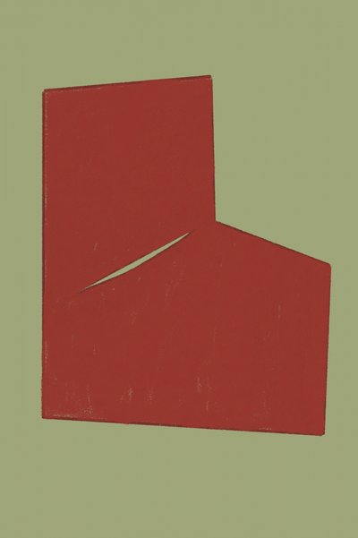 Minimal Red Slit by THE MIUUS STUDIO