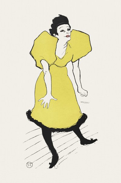 Portrait of Comedienne Polaire on Stage (1895) by TOULOUSE LAUTREC