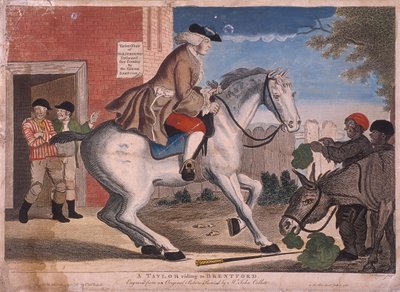 A Taylor riding to Brentford, 1786 by TS Stayner