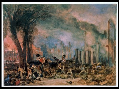 Charge of the 3rd Dragoon Guards in Queen Square, Bristol, Monday 31st October 1831 by T. L. and Muller William J. Rowbotham