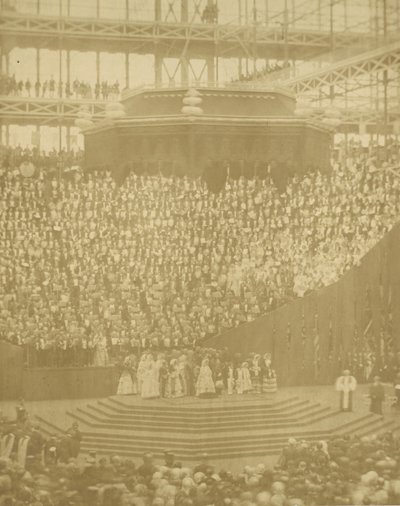 Queen Victoria Presiding at the Reopening of the Reconstructed Crystal Palace at Sydenham by T. R. Williams