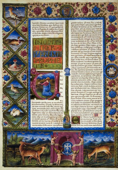 Incipit from Book of Jeremiah, from Volume II of Bible of Borso d