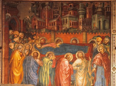 Funeral of Virgin, Scene from Life of Virgin by Taddeo di Bartolo