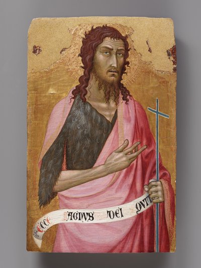 Saint John the Baptist, One of Two Panels from a Dismembered Altarpiece by Taddeo di Bartolo